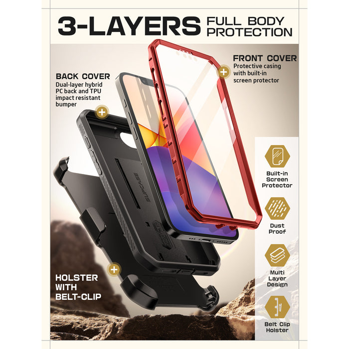 OPEN BOX | iPhone 16e  Unicorn Beetle Pro Rugged Case - Metallic Red
