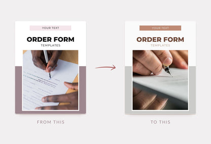 Ladystrategist Order Forms Canva Template Bundle instagram canva templates social media templates etsy free canva templates