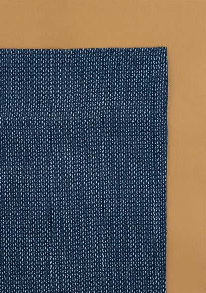 Pacific Blue 100% Cotton Textured Curtain For Livingroom / Bedroom | Room Darkening | Single Piece