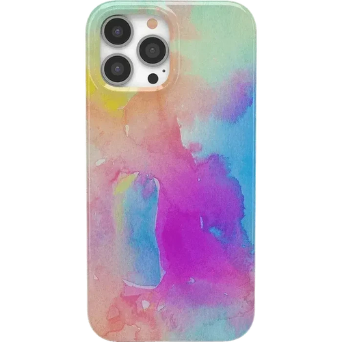 Painting in Pastels | Rainbow Watercolor Case iPhone Case get.casely Classic + MagSafe® iPhone 13 Pro
