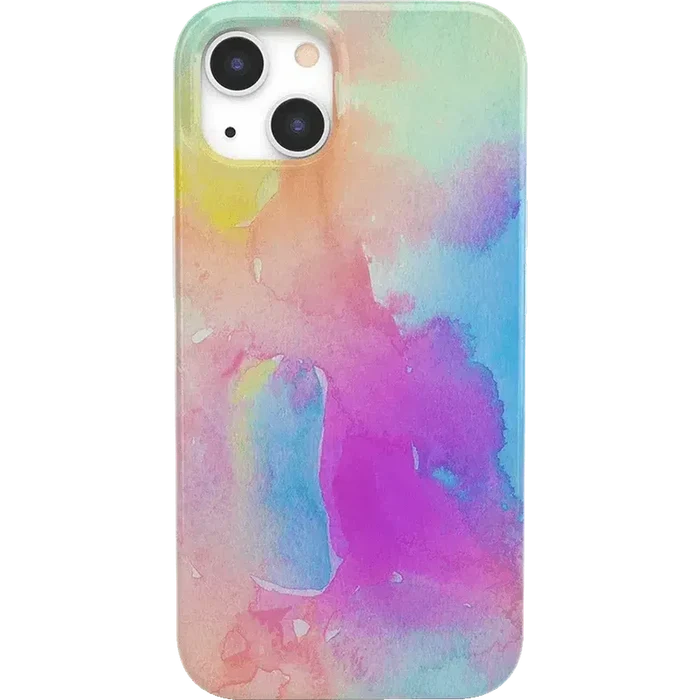 Painting in Pastels | Rainbow Watercolor Case iPhone Case get.casely Classic + MagSafe® iPhone 13