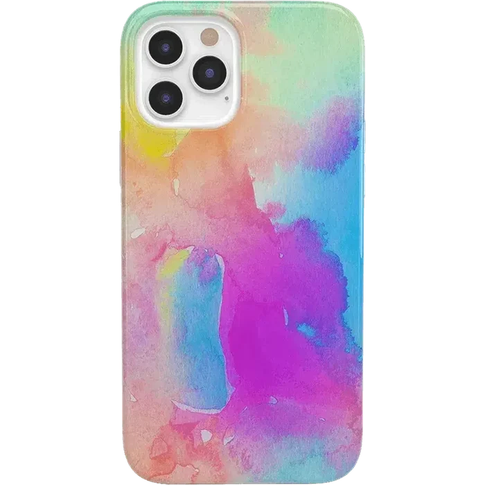 Painting in Pastels | Rainbow Watercolor Case iPhone Case get.casely Classic iPhone 12 Pro
