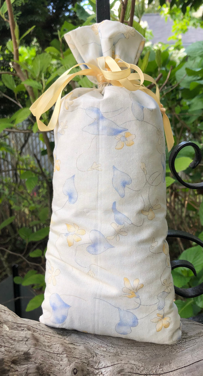 Pale Blue and Buttery Yellow Floral