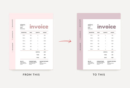 Ladystrategist Pale Pink Invoice Canva Template Printable and Editable instagram canva templates social media templates etsy free canva templates