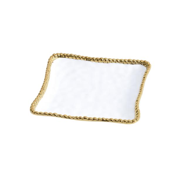 Golden Salerno Square Appetizer Plate