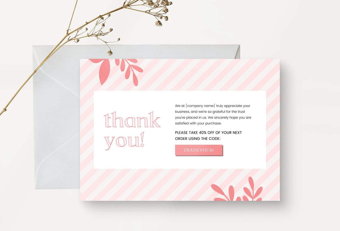 Ladystrategist Paola Printable Thank You Card Packaging Insert Note Canva Template instagram canva templates social media templates etsy free canva templates