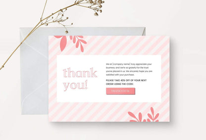 Ladystrategist Paola Printable Thank You Card Packaging Insert Note Canva Template instagram canva templates social media templates etsy free canva templates