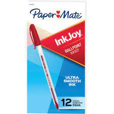 Paper Mate Inkjoy Ballpoint Red x 12