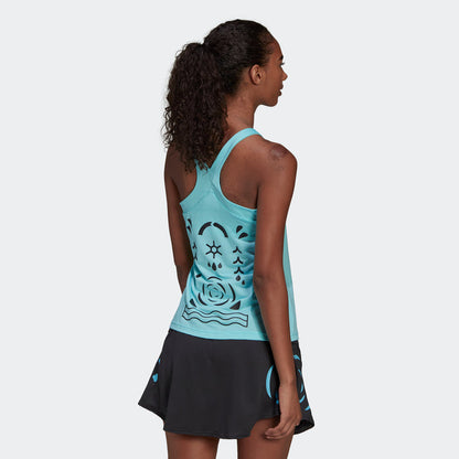 adidas PARIS Y-TANK Tennis Top | Aqua | Women's