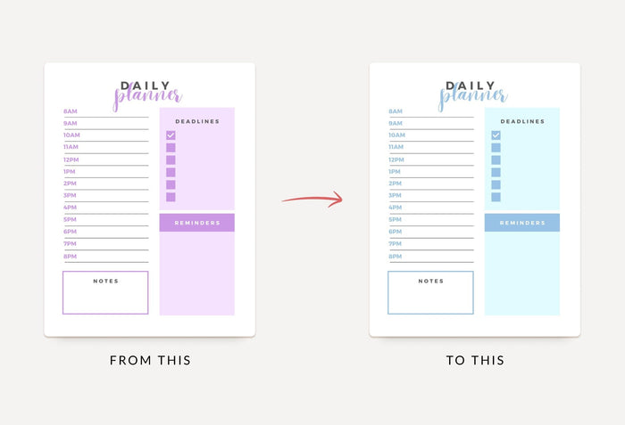 Ladystrategist Pastel Purple Daily Planner Printable and Editable Canva Template instagram canva templates social media templates etsy free canva templates