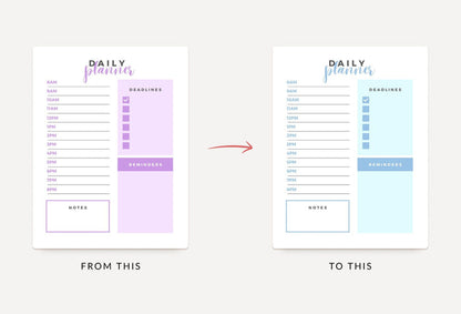Ladystrategist Pastel Purple Daily Planner Printable and Editable Canva Template instagram canva templates social media templates etsy free canva templates