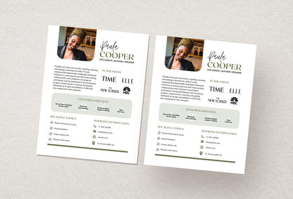 Ladystrategist Paula Speaker One-Sheet Canva Template instagram canva templates social media templates etsy free canva templates