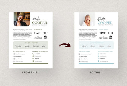 Ladystrategist Paula Speaker One-Sheet Canva Template instagram canva templates social media templates etsy free canva templates