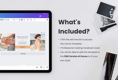 Ladystrategist Photo Phactory Facebook Cover for Photographers - Editable Canva Template instagram canva templates social media templates etsy free canva templates