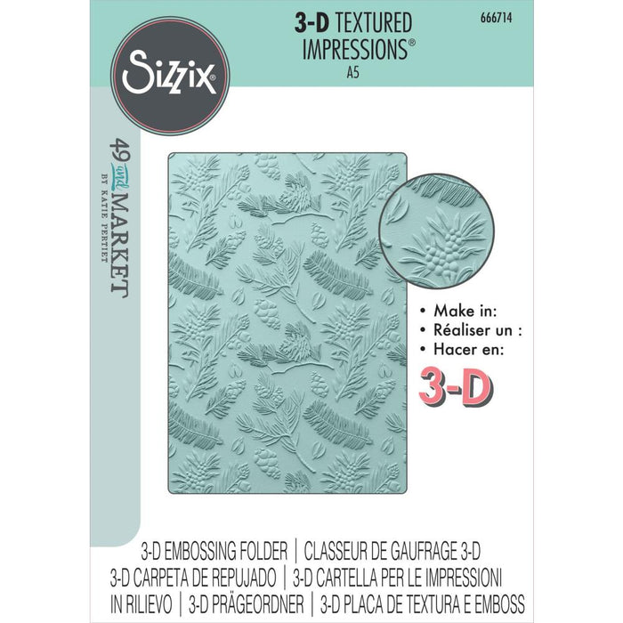 pines 3d embossing folder by sizzix & 49 and market