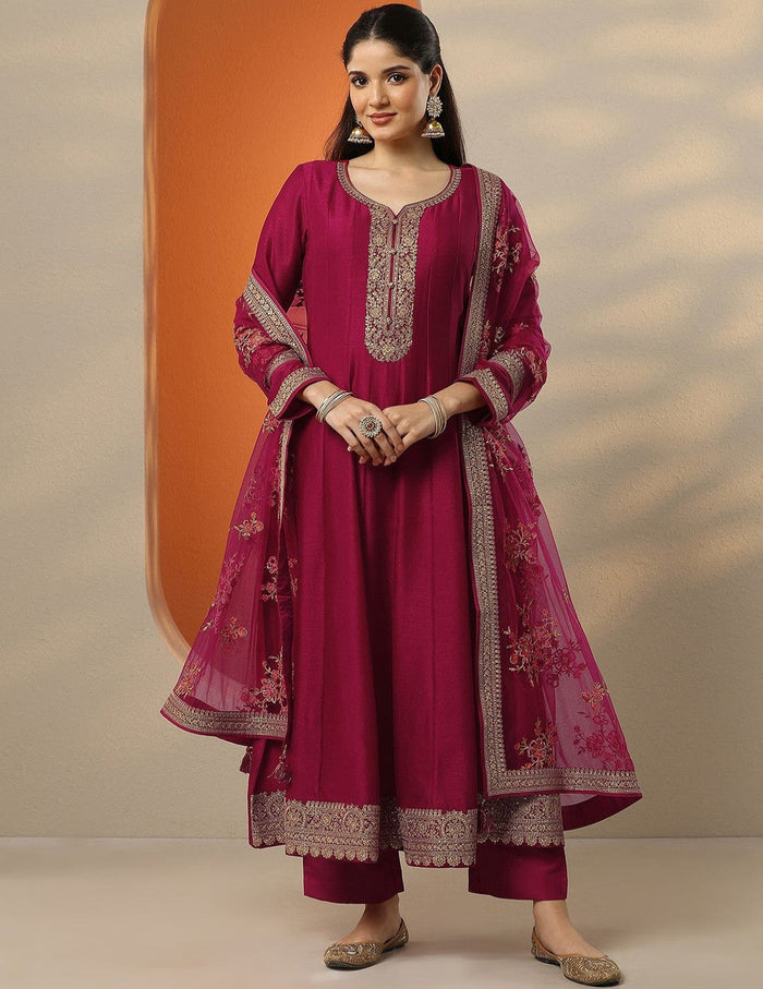 Pink Anarkali Suit Set