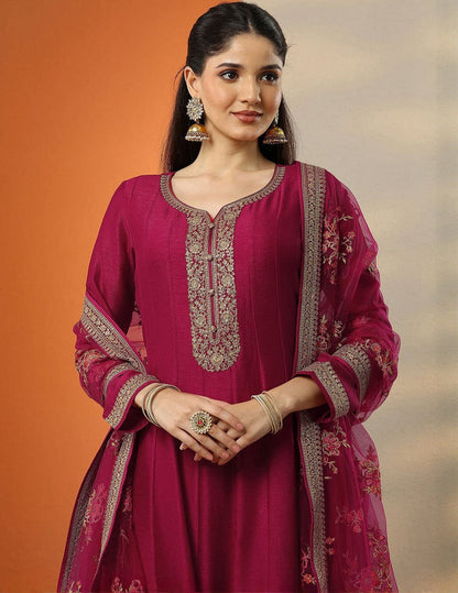 Pink Anarkali Suit Set