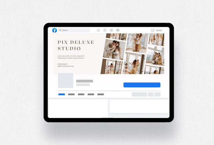 Ladystrategist Pix Facebook Cover for Photographers - Editable Canva Template instagram canva templates social media templates etsy free canva templates