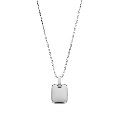 Plate Halskette Silber