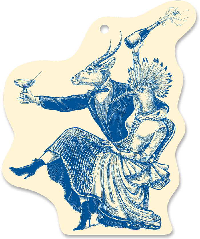 Poppin' Bottles with Models Ornament
