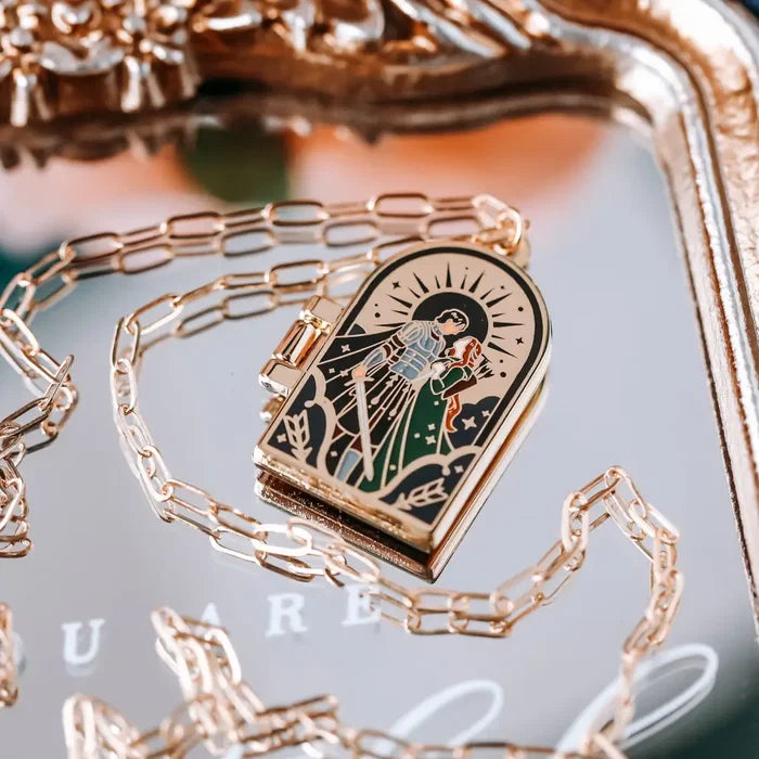 Poppy & Casteel Couple Enamel Locket Necklace