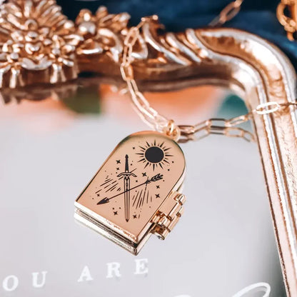 Poppy & Casteel Couple Enamel Locket Necklace