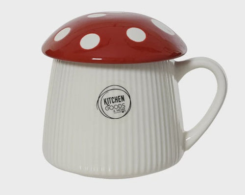 Porcelain Toadstool Mug with Lid