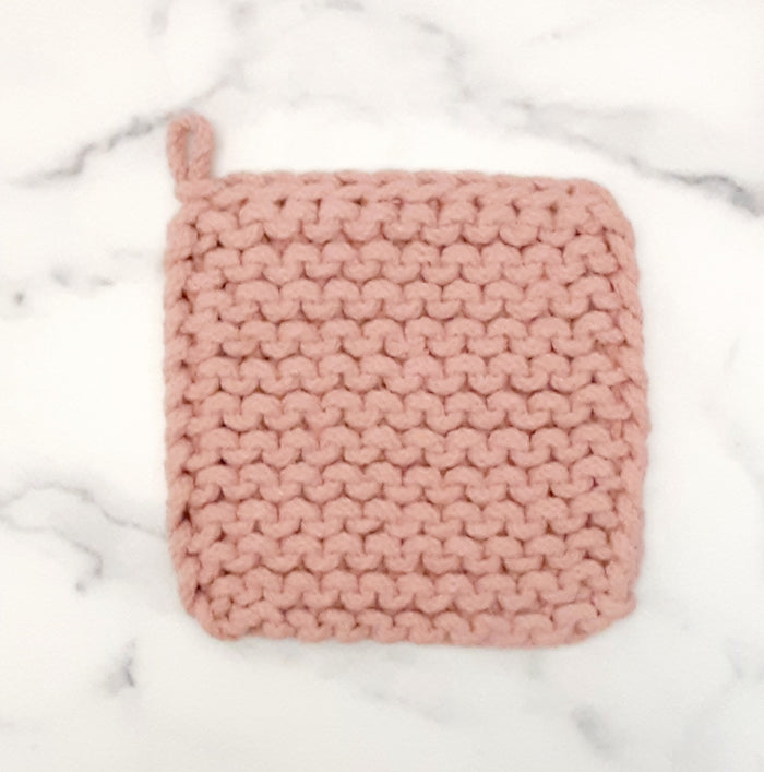 Pot Holder Pink Crochet