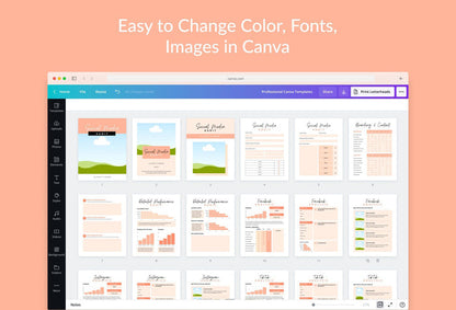 Ladystrategist Printable and Editable Social Media Audit Planner Canva Template instagram canva templates social media templates etsy free canva templates