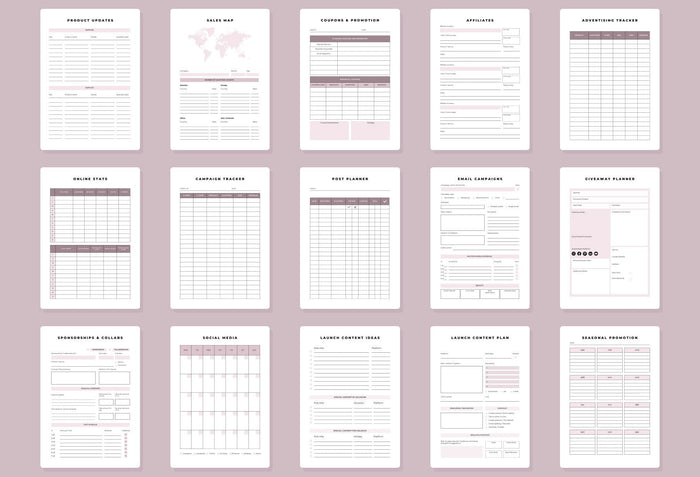 Ladystrategist Product Launch Planner Canva Template instagram canva templates social media templates etsy free canva templates