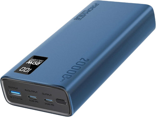Promate Power Bank 20000Mah, 20Watts, Blue