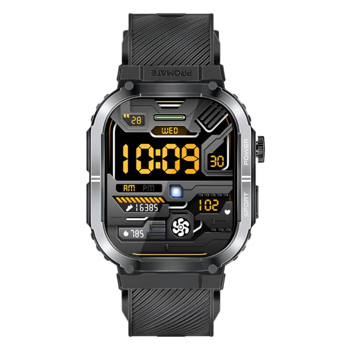 Promate Smart Watch Tough, 2.1Inch, Black
