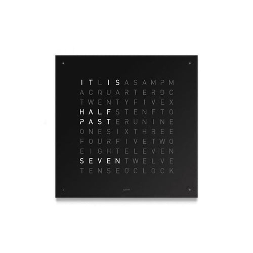 Qlocktwo Frontcover für Tischuhr Earth 13.5 | Black Ice Tea | FTBI