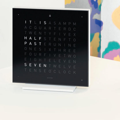 Qlocktwo Frontcover für Tischuhr Earth 13.5 | Black Ice Tea | FTBI