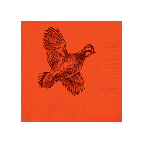 Quail Cocktail Napkins - ORANGE