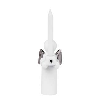 Rader Porcelain Guardian Angel Candle Holder - Silver