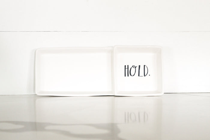 Rae Dunn Stem Print "Hold" Tray