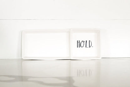 Rae Dunn Stem Print "Hold" Tray