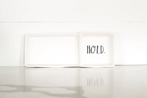 Rae Dunn Stem Print "Hold" Tray