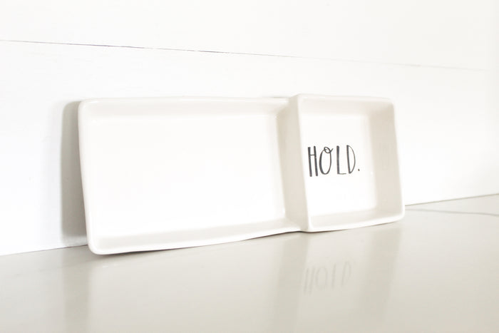 Rae Dunn Stem Print "Hold" Tray