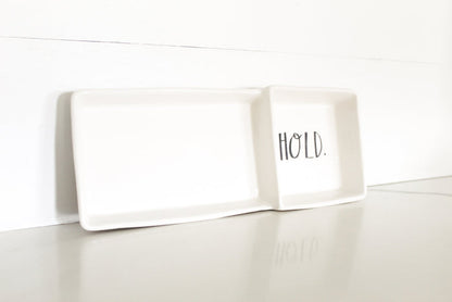 Rae Dunn Stem Print "Hold" Tray