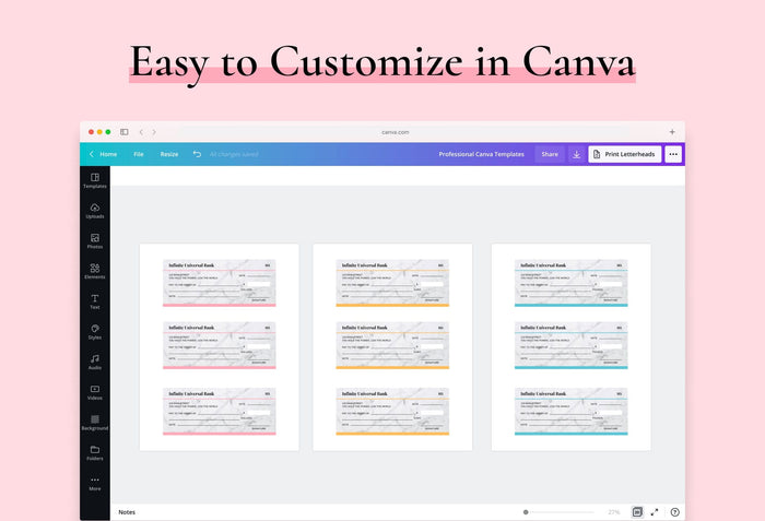 Ladystrategist Rajah Manifestation Check Printable and Editable Canva Template instagram canva templates social media templates etsy free canva templates