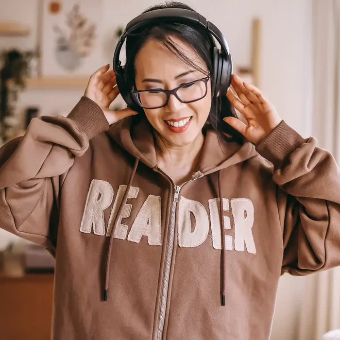 Reader Stamp Zip Up Hoodie - Shirt