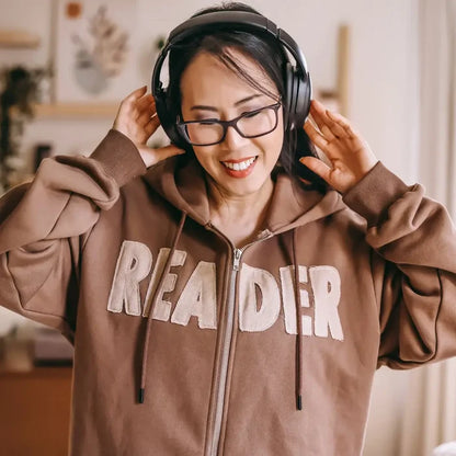 Reader Stamp Zip Up Hoodie - Shirt