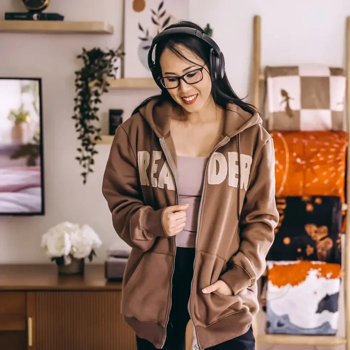 Reader Stamp Zip Up Hoodie - Shirt