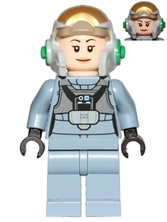 Rebel Pilot A-wing (Open Helmet, Sand Blue Jumpsuit, Female)