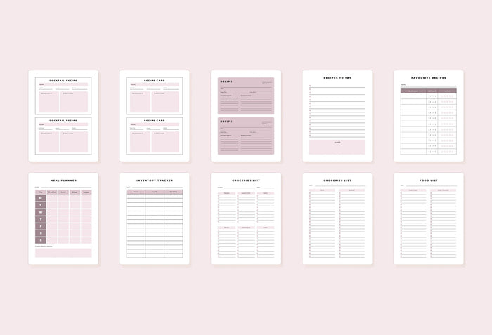 Ladystrategist Recipe Card Bundle Canva Template instagram canva templates social media templates etsy free canva templates