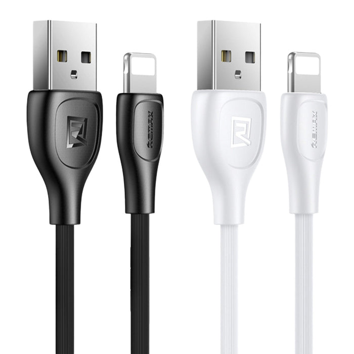 Remax Lesu Pro USB-A to Lightning Data Cable 2.1A, 1M — Black / White
