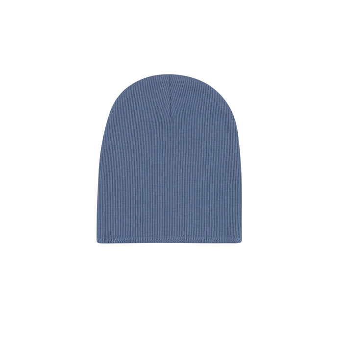 Blue Ribbed Cardigan Set - Beanie