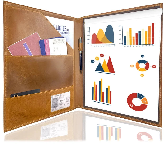 Royal Leather Portfolio (Cognac)
